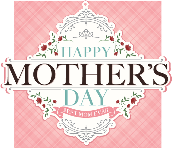 Mothers-day - Mother's Day Vintage Vector (565x486), Png Download