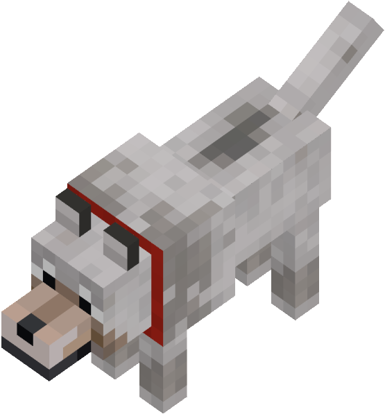 Wolf 28tamed29 - Minecraft Wolf Walking (623x639), Png Download