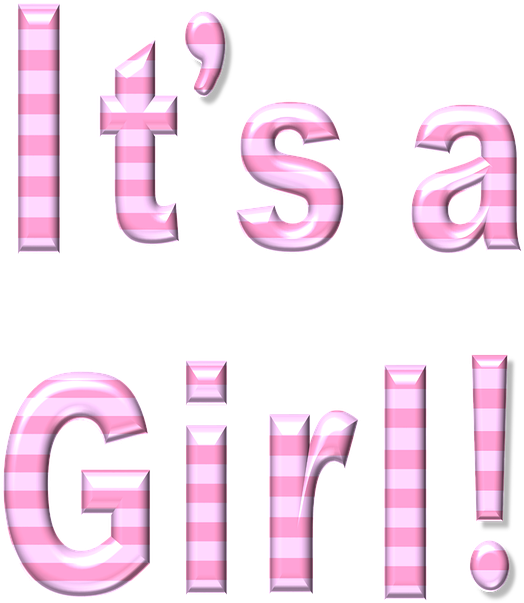 Baby Girl Transparent Background - Es Ist Ein Mädchen Mit Rosa Tupfen-herzen Fleecedecke (568x720), Png Download