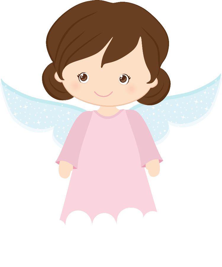 Pink Angel Cliparts - Menina Anjinho Batizado (750x900), Png Download