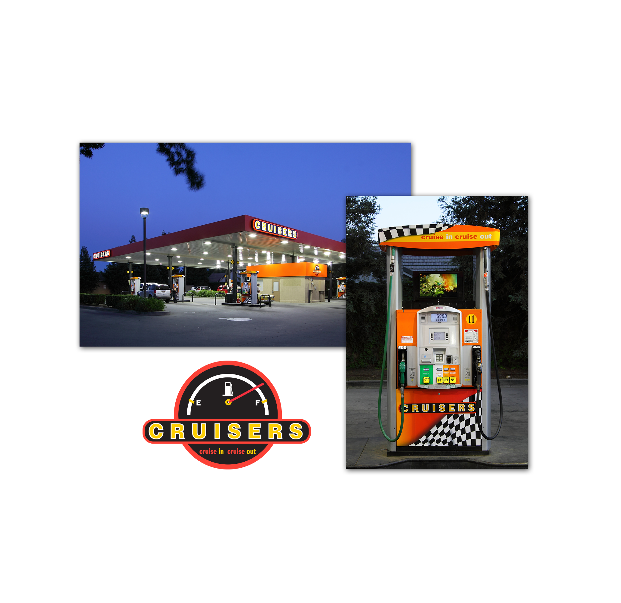 Cruisers Gas Station Design - Design (2136x2100), Png Download