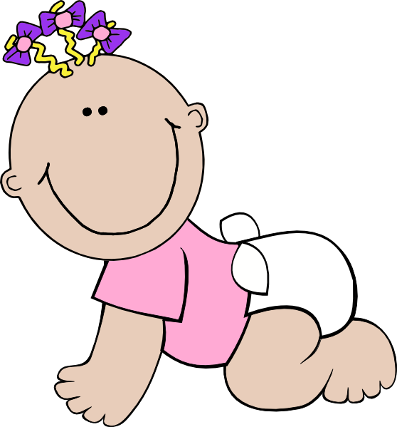 Funny Baby Girl Png - Baby Clipart No Background (558x599), Png Download