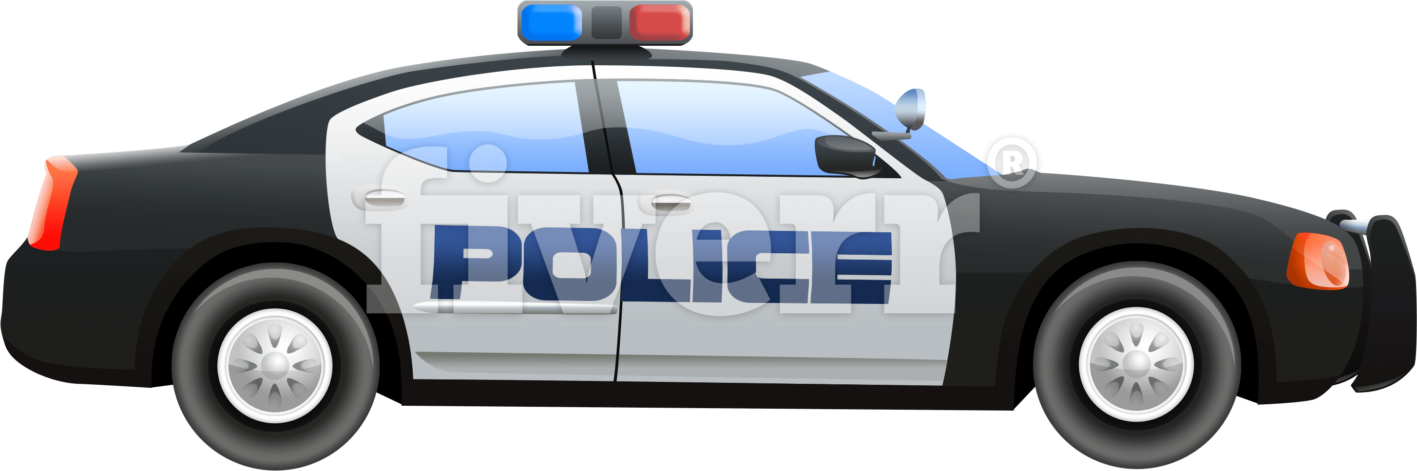 Police Car (3000x1005), Png Download