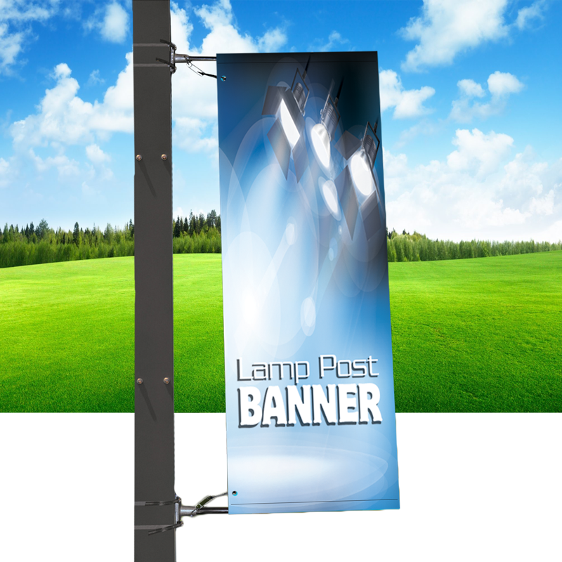 Banner Supplied With Lamp-post Brackets - Lamp Post With Banner (800x800), Png Download