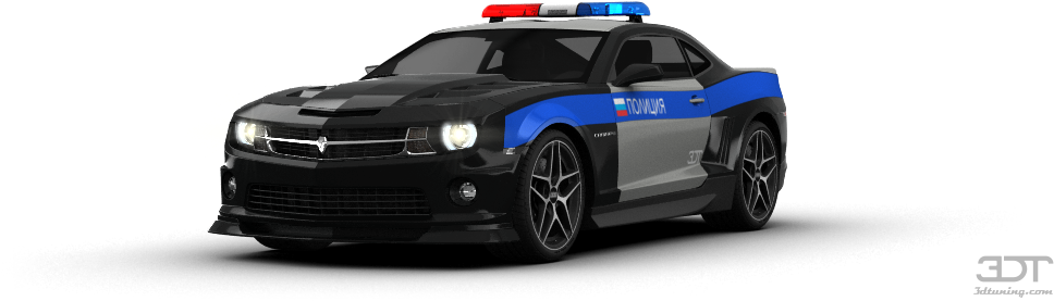 Chevrolet Camaro Ss Coupe 2010 Tuning - Police Car 3d Tuning (1004x373), Png Download