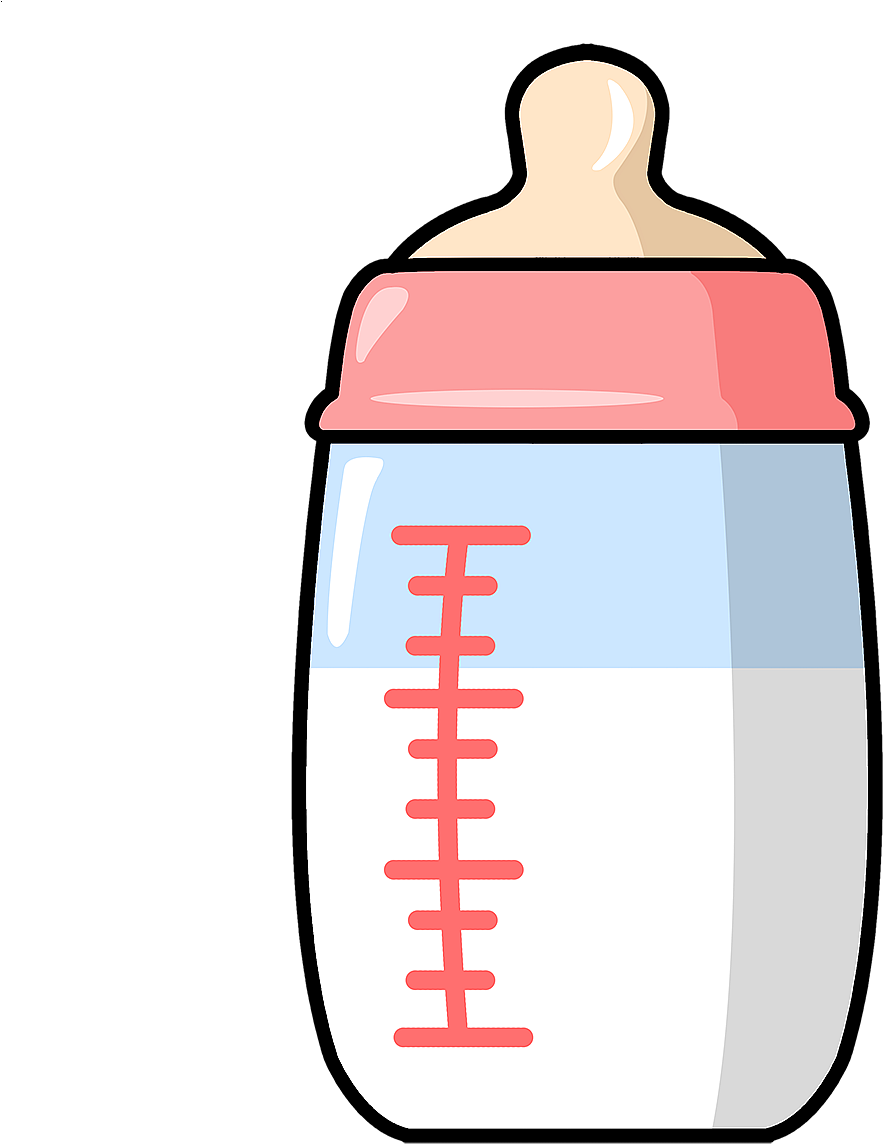 Baby Milk Bottle Png Clipart Best Cartoon Food - Baby Bottle Clipart (1200x1200), Png Download