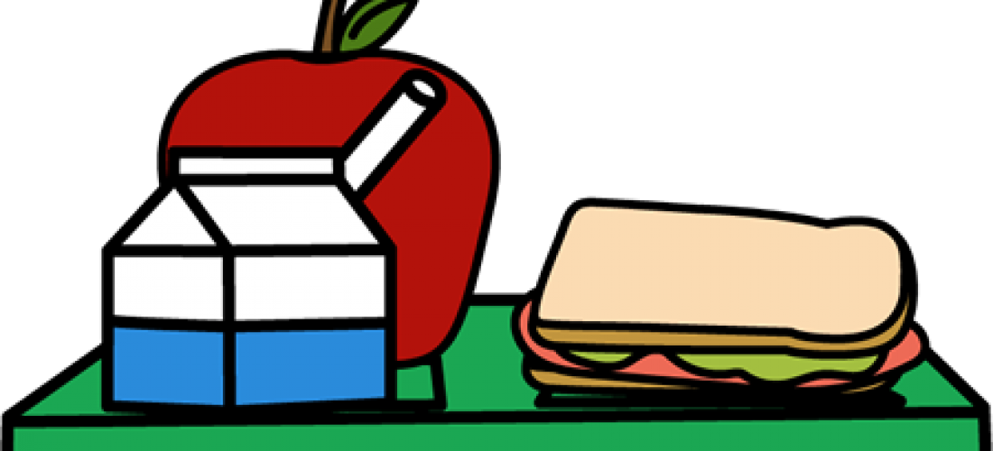 Lunch Clipart Transparent - School Lunch Tray Clip Art (1100x500), Png Download