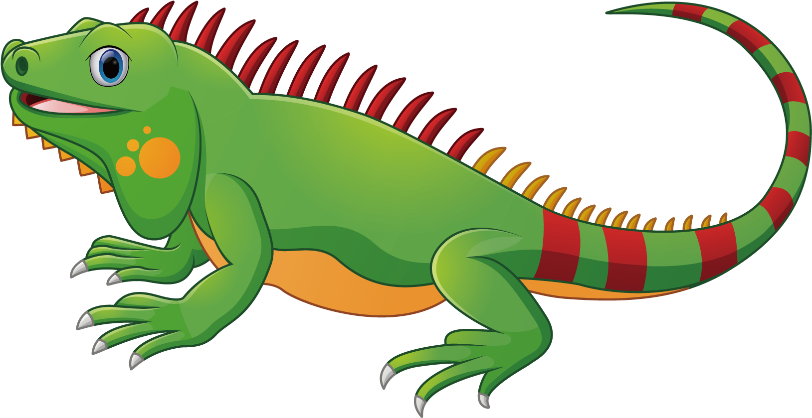 Lizard Chameleons Green Iguana Reptile - Iguana Vector Png (1800x1800), Png Download