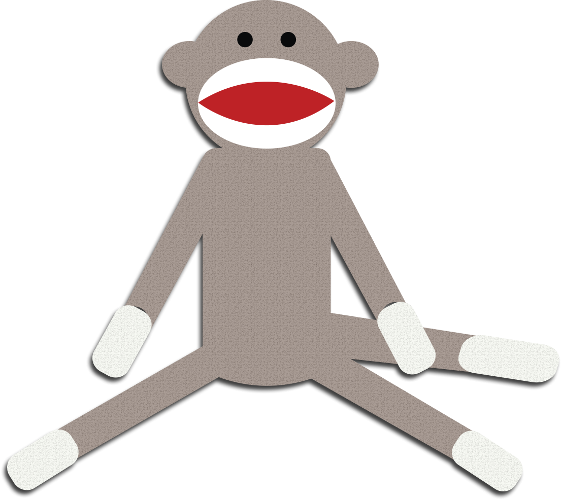 Monkey Clipart Cute Monkey Clipart Schylling Sock Monkey - Sock Monkey Clip Art (1105x986), Png Download