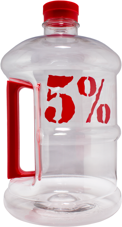 1/2 Gallon Jug - 5% Nutrition 1 2 Gallon Jug (434x786), Png Download
