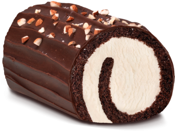 Link Classic Fudge - Baskin Robbins Roll Cake Slice (420x420), Png Download