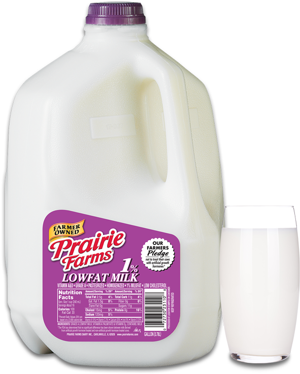 Gallon Milk Png - Prairie Farms Milk (800x796), Png Download