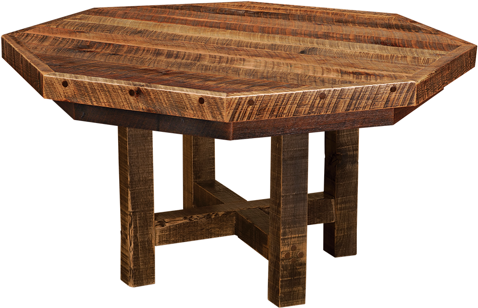 Barnwood Dining Table Cover - Fireside Lodge B16701 Barnwood Eight Sided Poker Table (1000x1000), Png Download