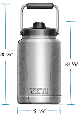 Rambler Half Gallon Jug - Yeti Rambler One Gallon Jug (640x380), Png Download