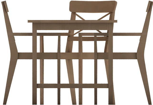 Leksvik Dining Table - Outdoor Furniture Front View (651x439), Png Download
