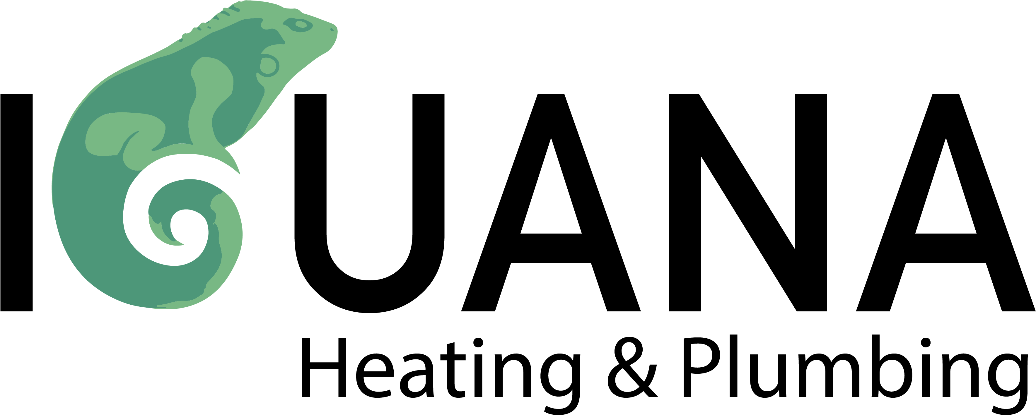Iguana Heating And Plumbing (3633x1431), Png Download