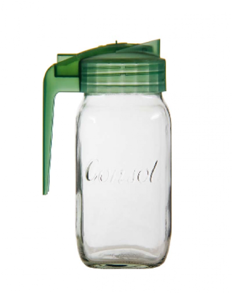 Consol Milk Jug With Assorted Coloured Lids ( Sold - Glass Bottle (600x600), Png Download