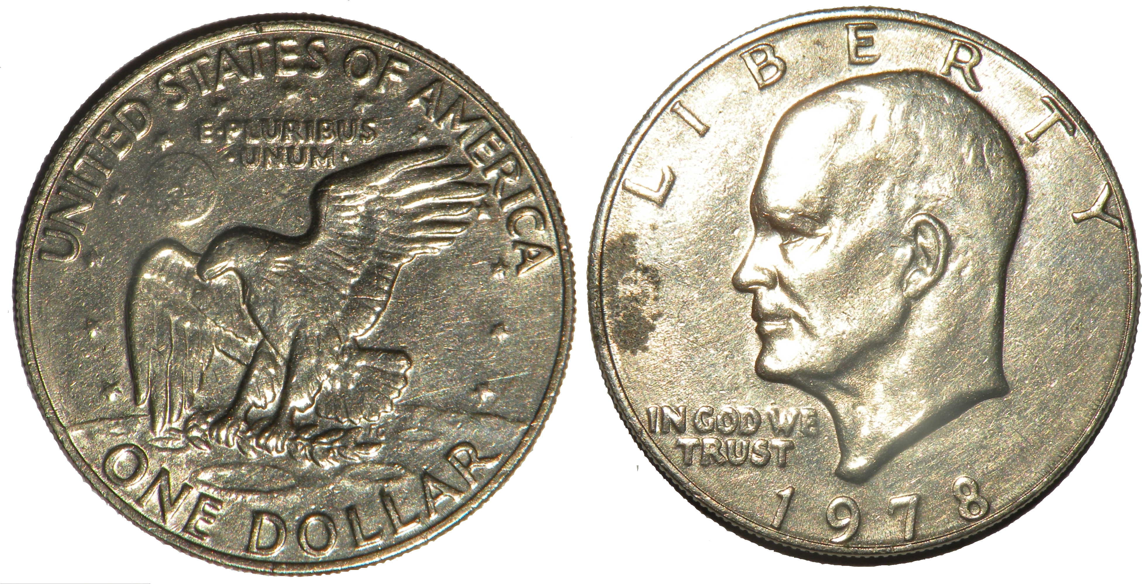 Coin One Dollar Usa (3972x1999), Png Download
