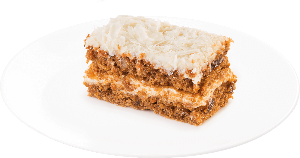 Carrot Cake Slice - Cake (1000x529), Png Download