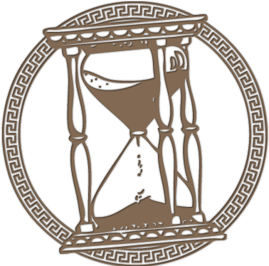 Hourglass - Greek Art - Decorative Circle Shower Curtain (430x373), Png Download