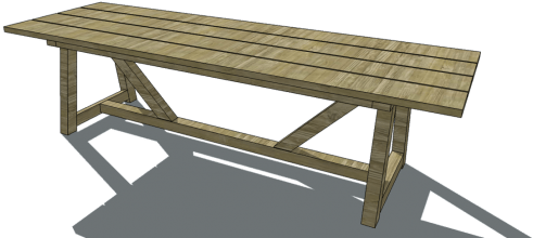 Free Furniture Plans To Build A Restoration Hardware - Table (550x288), Png Download