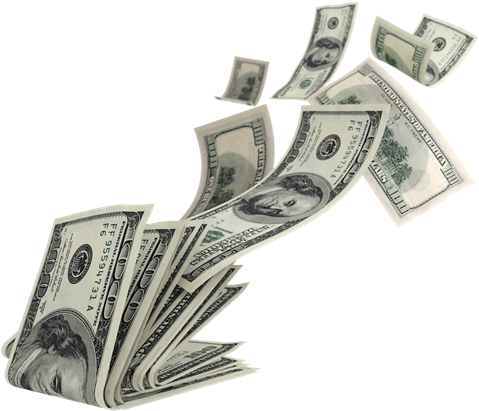 One Needlestick Injury Can - Money Flying Away (500x437), Png Download