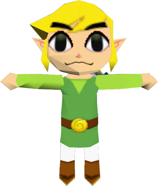 Download Zip Archive - Legend Of Zelda Phantom Hourglass Link (750x650), Png Download