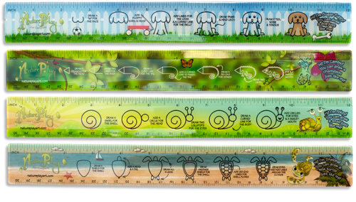 12" Natureplay Original Doodle Ruler - Doodle (600x400), Png Download
