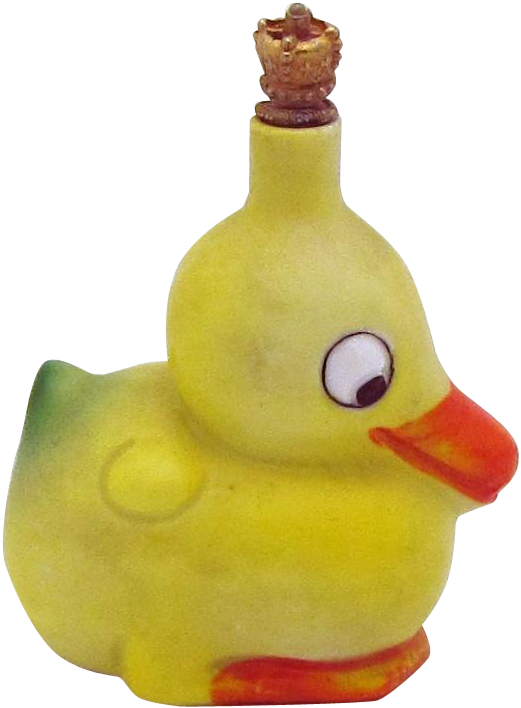 Vintage Googly Eye Duck German Crown Top Figural Perfume - Bath Toy (707x707), Png Download