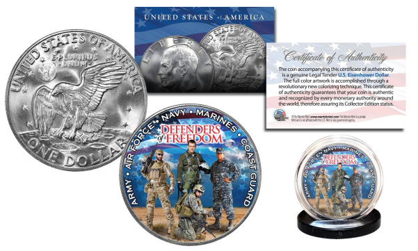 Defenders Of Freedom U - John Wayne Americana Dollar Coin (600x600), Png Download