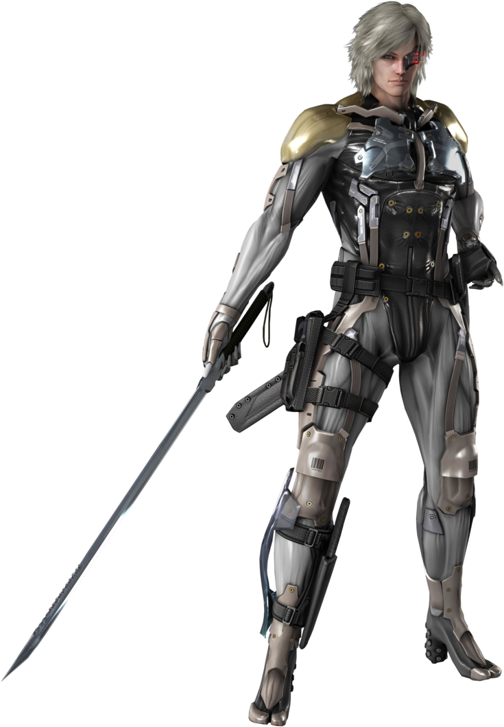 Metal Gear Rising Revengeance Raiden Render By American - Metal Gear Rising Raiden Render (742x1076), Png Download