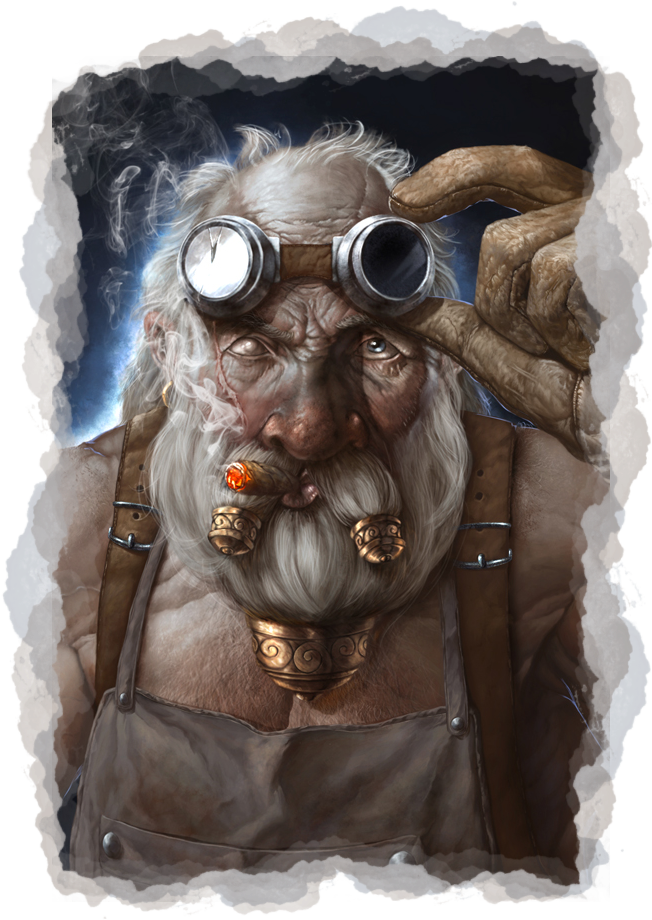 Dwarf Race Portrait - Dwarf Blacksmith (689x963), Png Download
