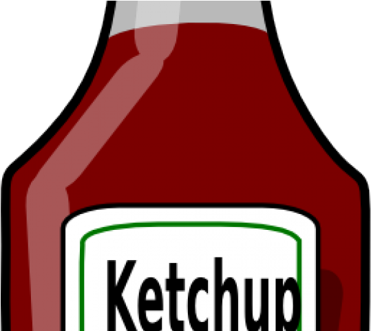 Drawn Bottle Ketchup - Ketchup Bottle Clipart (640x480), Png Download