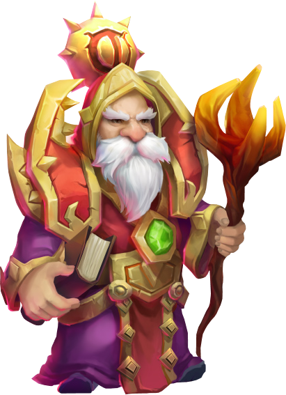 Warlock Hd - Castle Clash Characters (411x567), Png Download