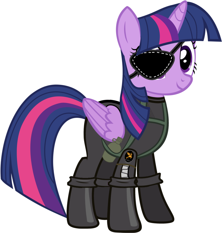 Alicorn, Big Boss, Crossover, Digital Art, Edit, Eyepatch, - Twilight Sparkle (999x1024), Png Download