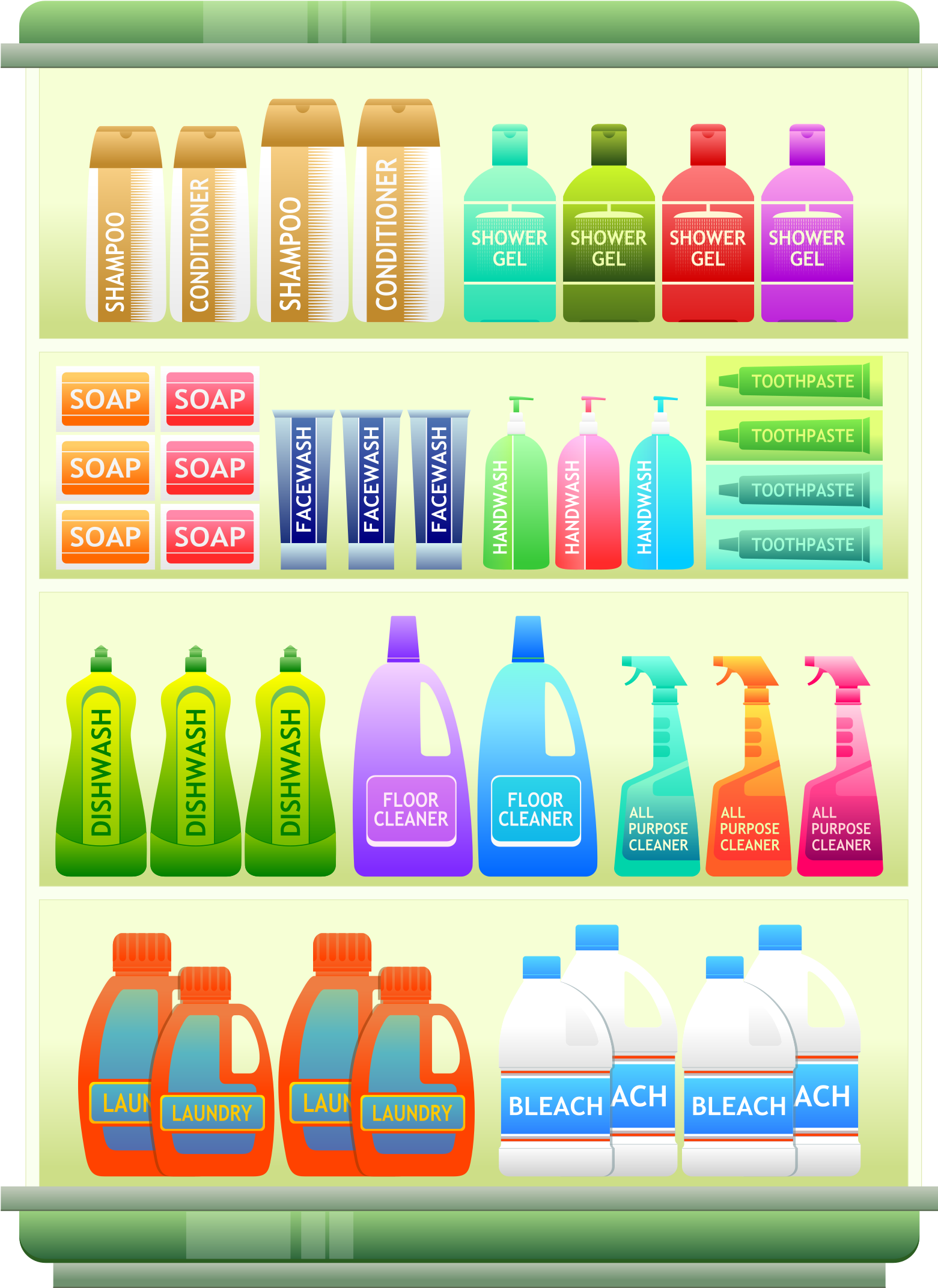 Grocery Vector Background - Goods On Shelf Icon (1645x2400), Png Download