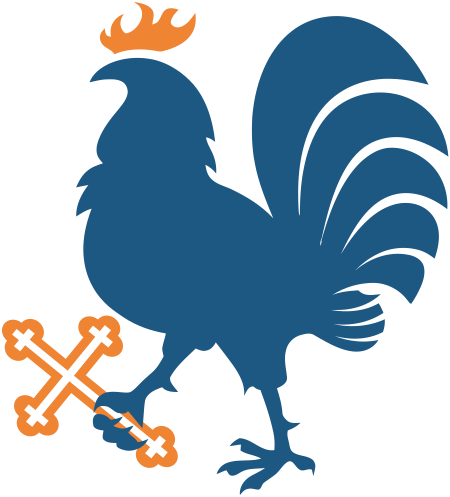It Is An Image Of Peter's Failure And Jesus Christ's - Rooster With Cross (450x497), Png Download
