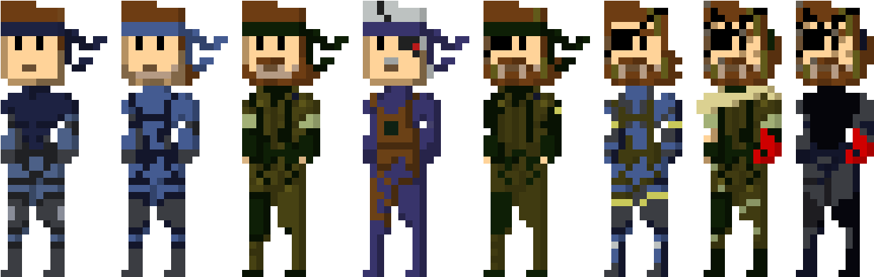 Metal Gear Solid - Metal Pixel (1310x500), Png Download