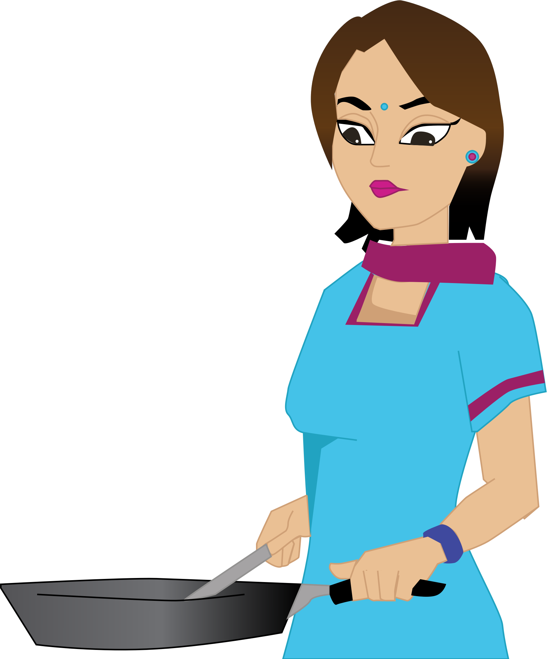 Woman Big Image Png - Woman Cooking Png (1750x2107), Png Download