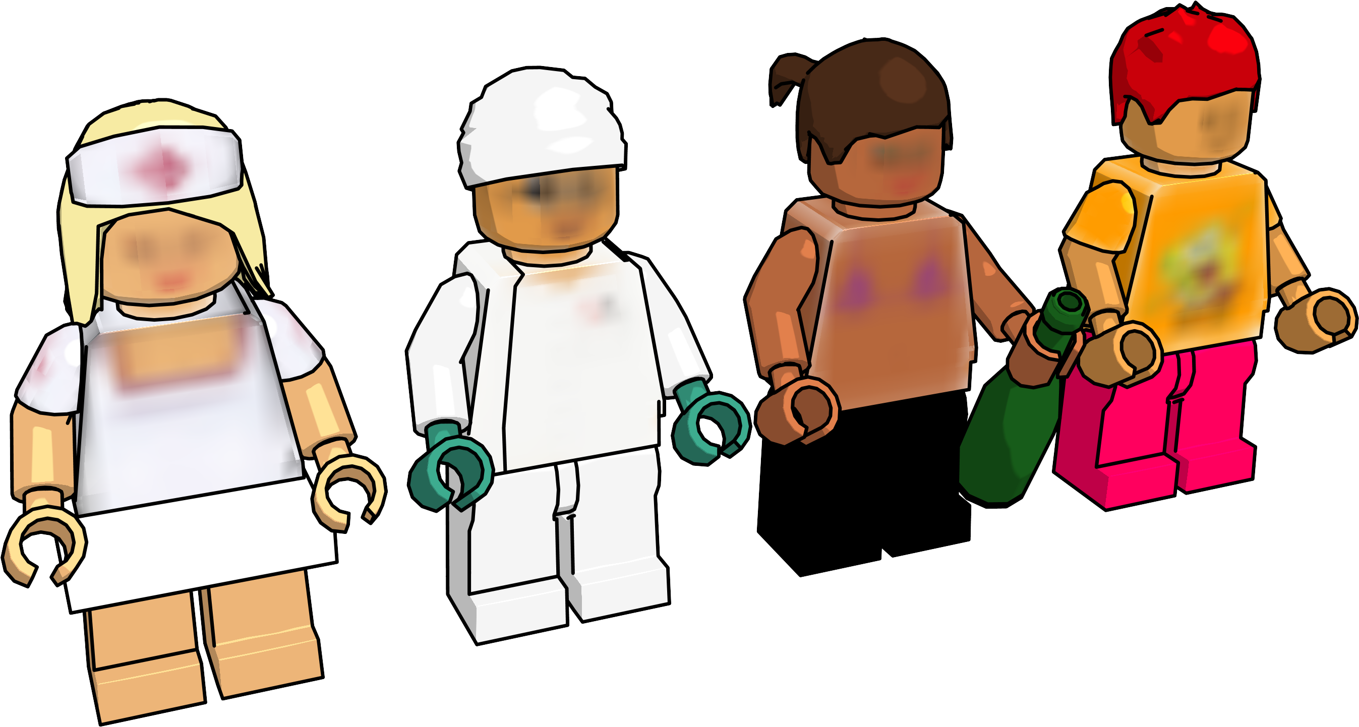 Lego People Clipart Png Image - Cartoon (2794x1607), Png Download