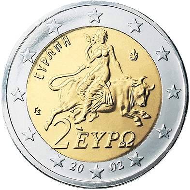 Опис - 2 Euro Greece 2002 (393x393), Png Download
