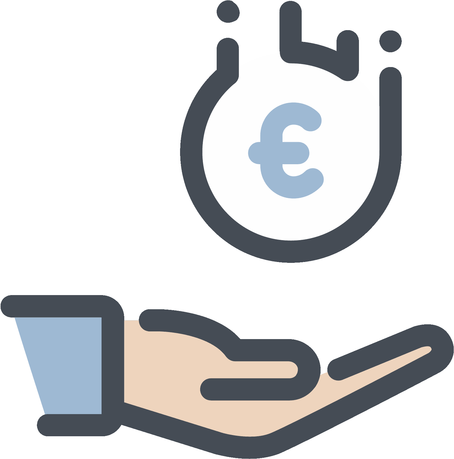 Empfange Euro Icon - Receive Money Icon Png (1600x1600), Png Download