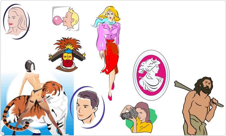 People Clipart - Prehistoric Man (750x451), Png Download