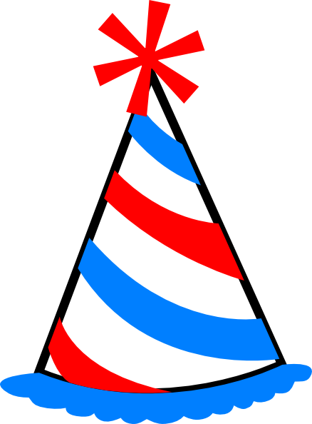 Free Party Hat Clip Art Image - Party Hat Clipart (438x594), Png Download
