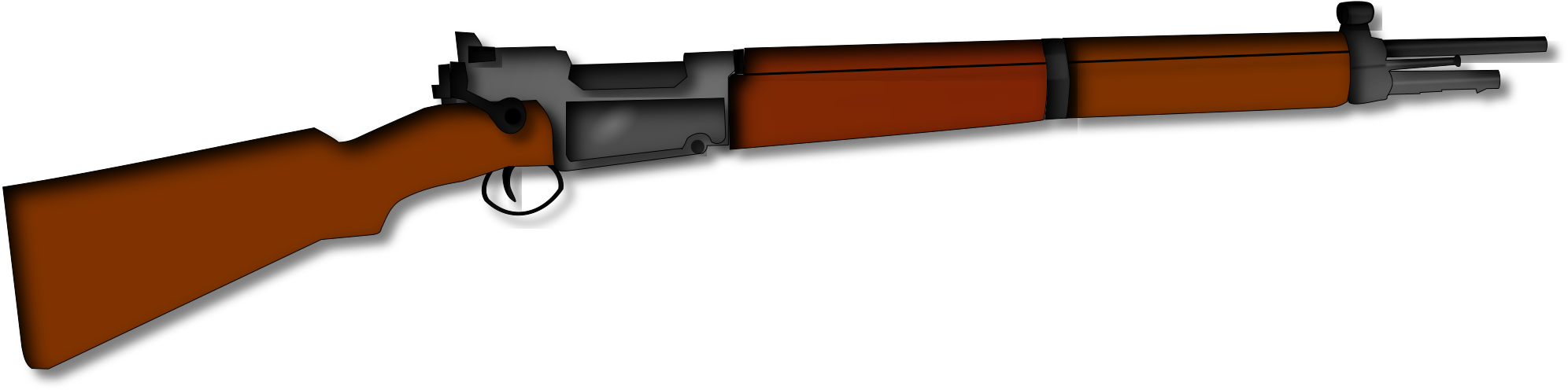 Big Image - Guns Ww2 Clipart Png (2400x771), Png Download