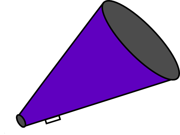Purple Megaphone (600x451), Png Download