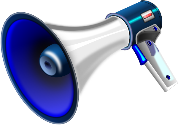 Clipart Megaphone - Megaphone Clipart (600x424), Png Download