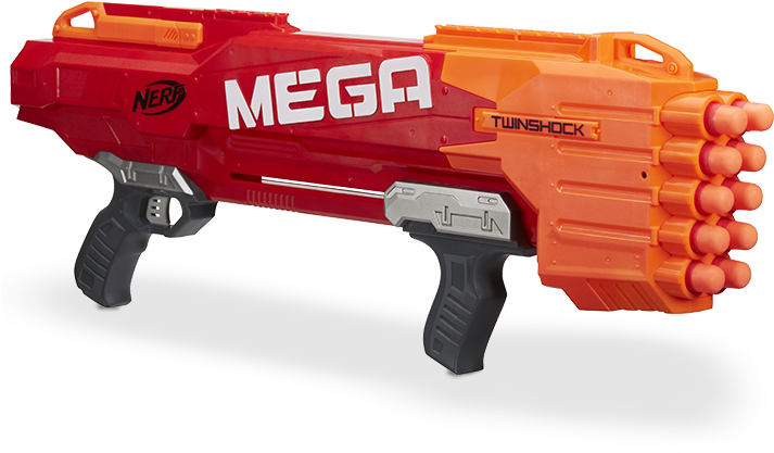 Gun Png Transparent Images Clipart Icons Pngriver Download - Nerf N-strike Mega Twin Shock (724x428), Png Download