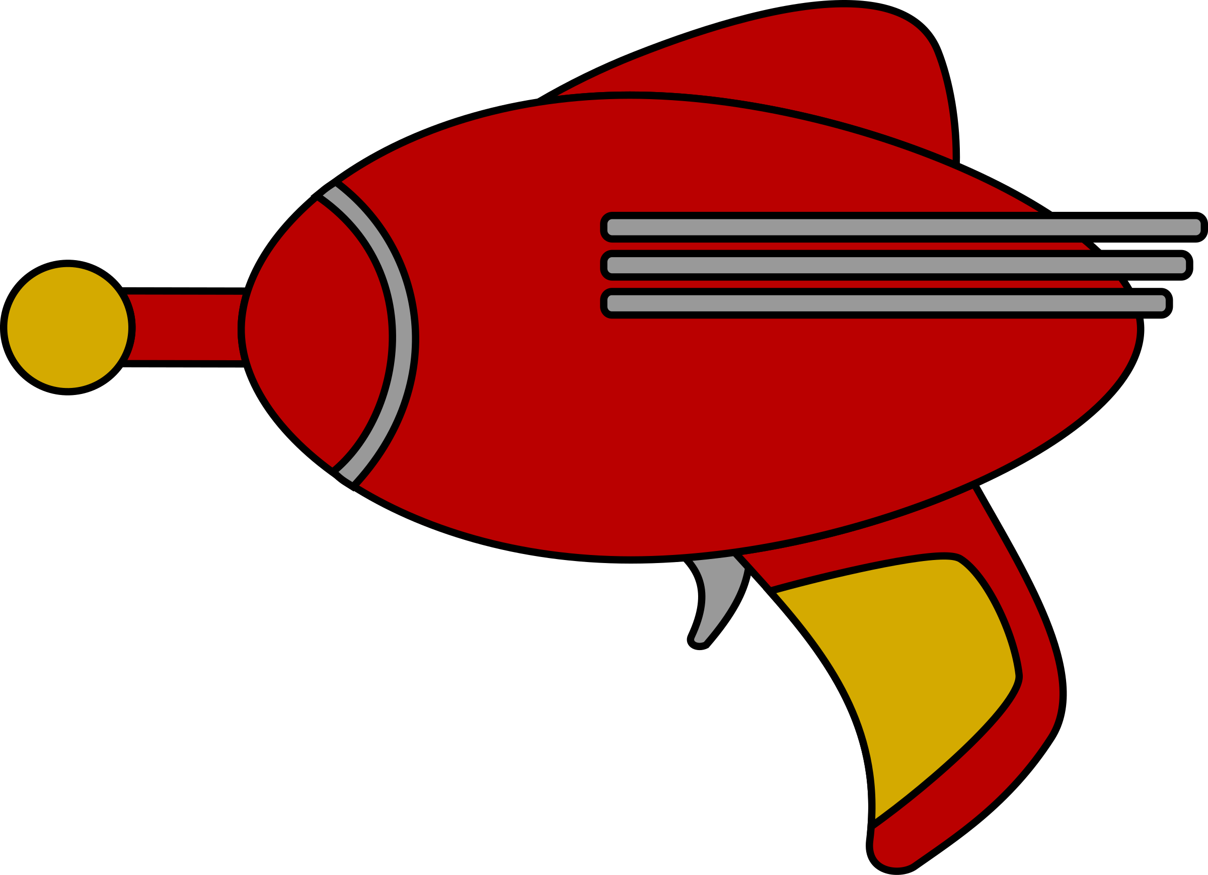 Big Image - Ray Gun Clipart (2400x1739), Png Download