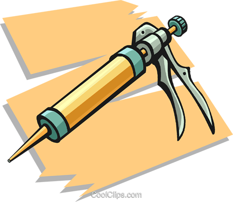 Caulking Gun Royalty Free Vector Clip Art Illustration - Clip Art (480x416), Png Download